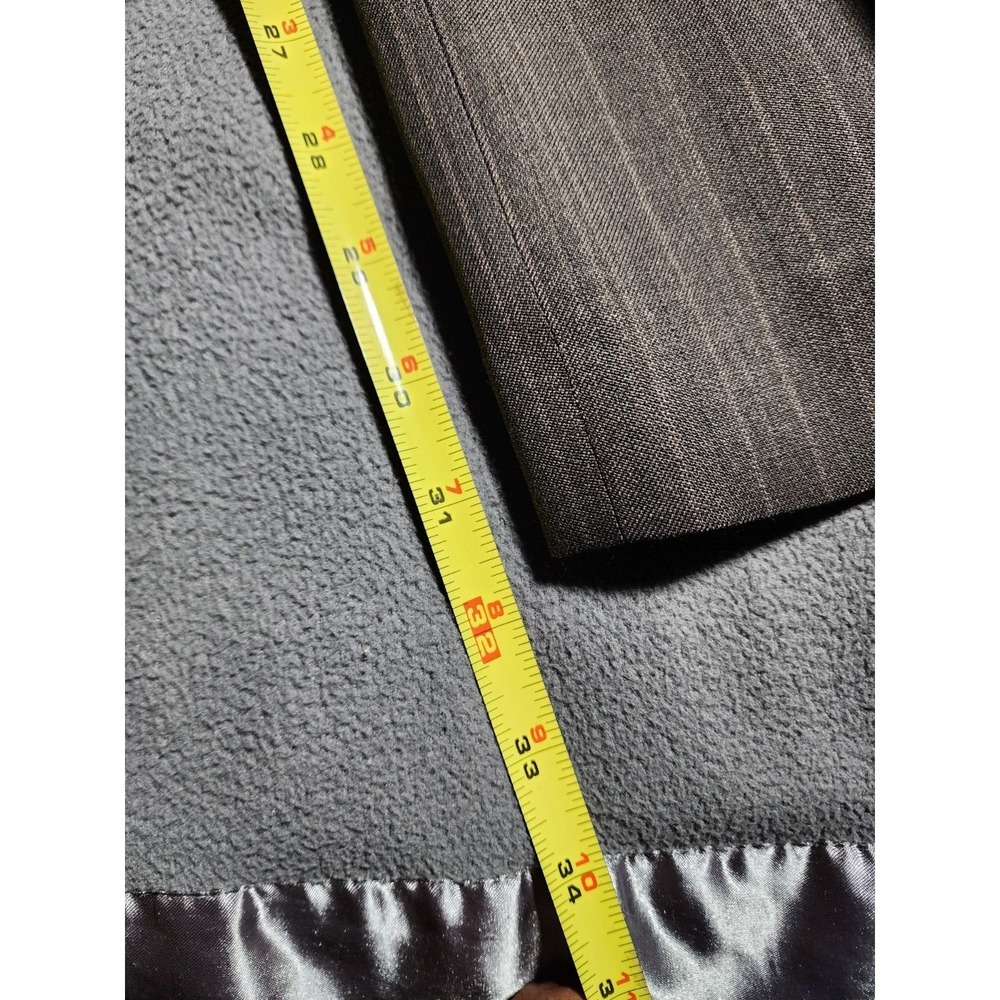 Kasper Pants Womens Size 10 Brown Striped Chino Casual Ankle Buttons Zip - Picture 12 of 16